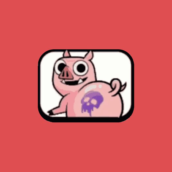 Эмодзи "Танцующая свинья"